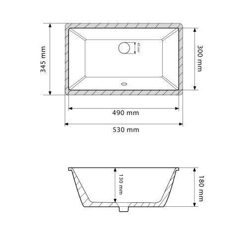 Умывальник (раковина) VBI SORRENTO WHITE врезной