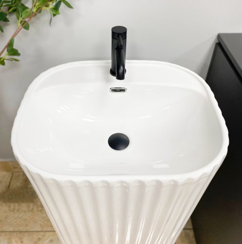 Умывальник (раковина) VBI TARSIA WHITE напольный