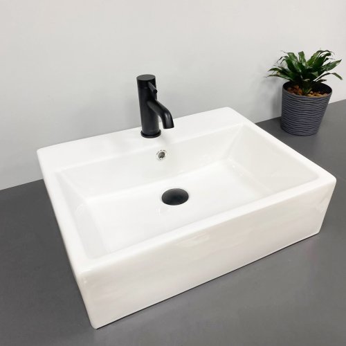 Умывальник (раковина) VBI TERAMO M WHITE накладной подвесной