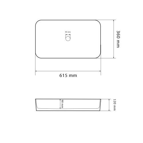 Умывальник (раковина) VBI TRIEST MARBLE накладной