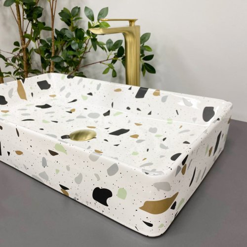 Умивальник (раковина) VBI TRIEST TE?ZO GLOSSY накладний