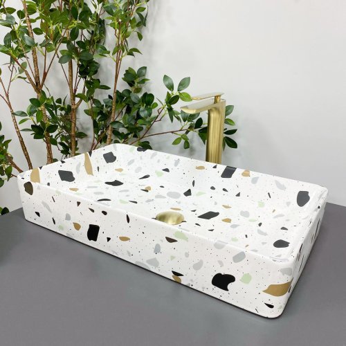 Умивальник (раковина) VBI TRIEST TE?ZO GLOSSY накладний