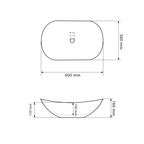 Умывальник (раковина) VBI TURIN GOLD GLOSSY накладной