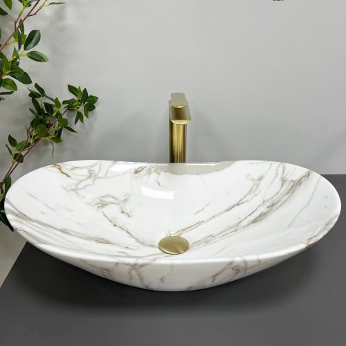 Умивальник (раковина) VBI TURIN LAVA GLOSSY накладний