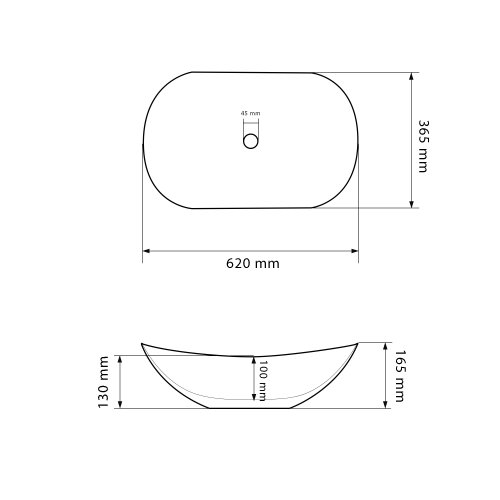 Умывальник (раковина) VBI TURIN MARBLE BLACK GLOSSY накладной