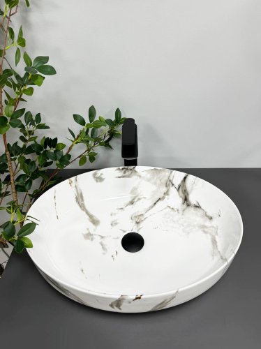 Умывальник (раковина) VBI UDINE CARRARA GLOSSY накладной