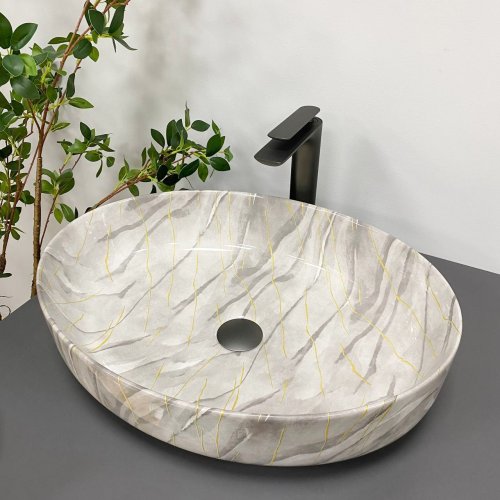 Умывальник (раковина) VBI UDINE STONE GLOSSY накладной