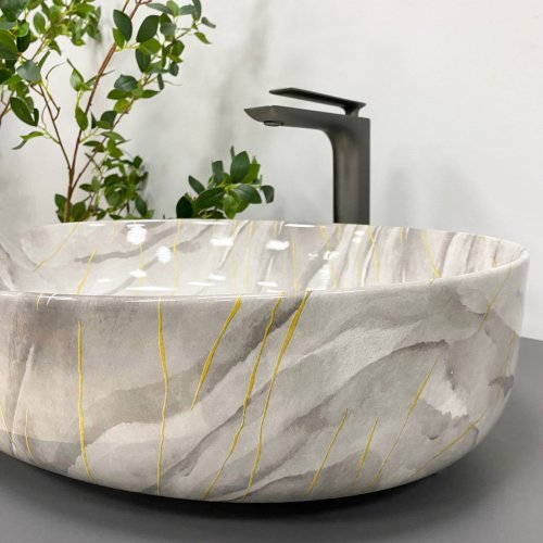 Умывальник (раковина) VBI UDINE STONE GLOSSY накладной