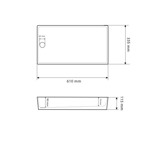 Умивальник (раковина) VBI VELLETRI M WHITE накладний