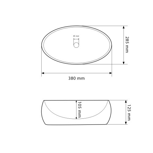 Умивальник (раковина) VBI VENETO S AIAX GLOSSY накладний