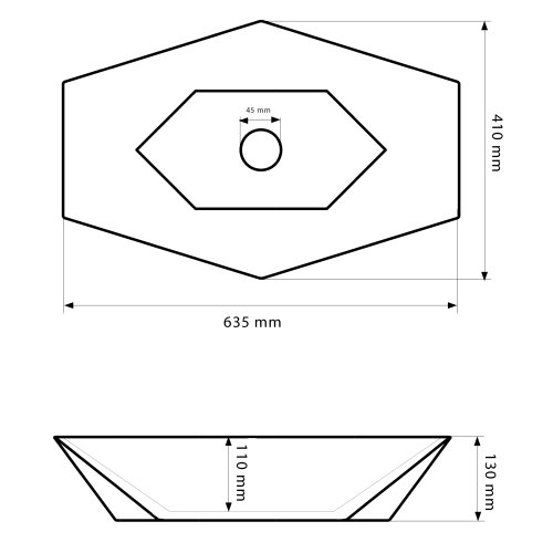 Умывальник (раковина) VBI VENEZIA MARBLE BLACK MATT накладной