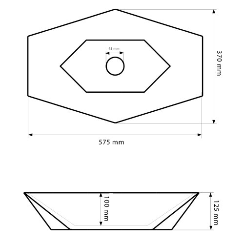 Умывальник (раковина) VBI VENEZIA S MARBLE BLACK MATT накладной