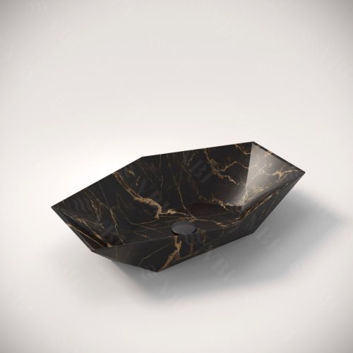 Умывальник (раковина) VBI VENEZIA S MARBLE BLACK MATT накладной