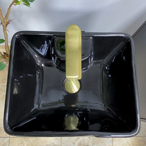 Умивальник (раковина) VBI VERESE BLACK GLOSSY напольний