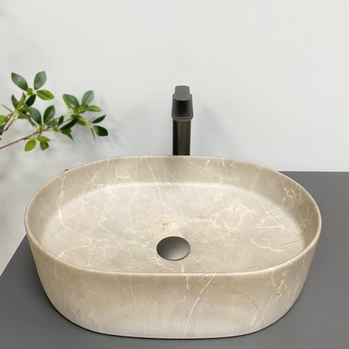 Умывальник (раковина) VBI VERONA 50 BEIGE STONE MATT накладной