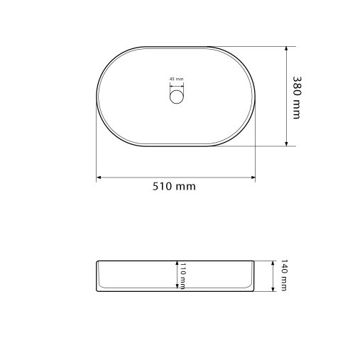 Умывальник (раковина) VBI VERONA 50 BEIGE STONE MATT накладной