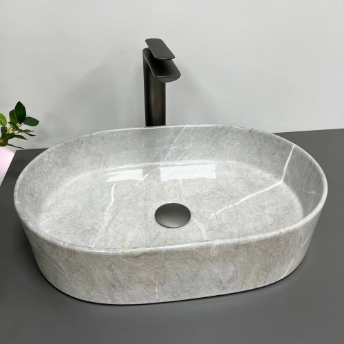 Умывальник (раковина) VBI VERONA 50 GREY STONE GLOSSY накладной