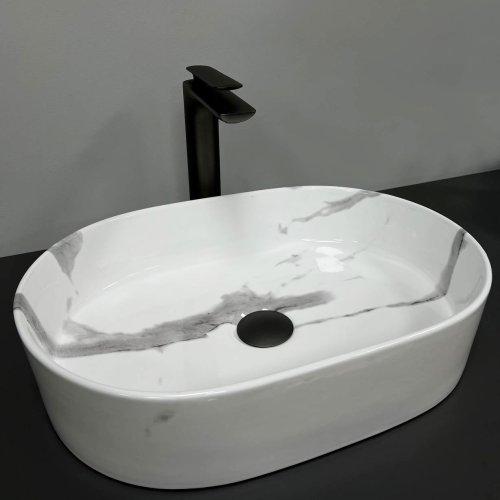 Умывальник (раковина) VBI VERONA 50 MARBLE NATURE GLOSSY накладной