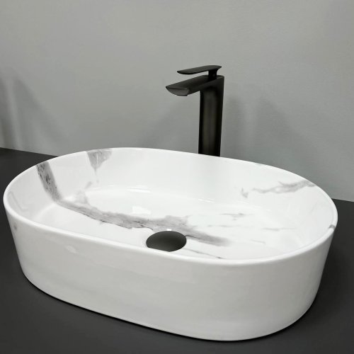 Умывальник (раковина) VBI VERONA 50 MARBLE NATURE GLOSSY накладной