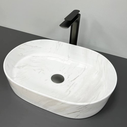 Умывальник (раковина) VBI VERONA 50 NATURE MARMO GLOSSY накладной