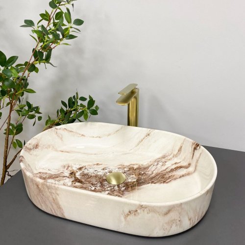 Умывальник (раковина) VBI VERONA 60 ONYX GLOSSY накладной