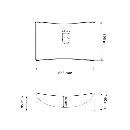 Умывальник (раковина) VBI VIAREGGIO M WHITE накладной