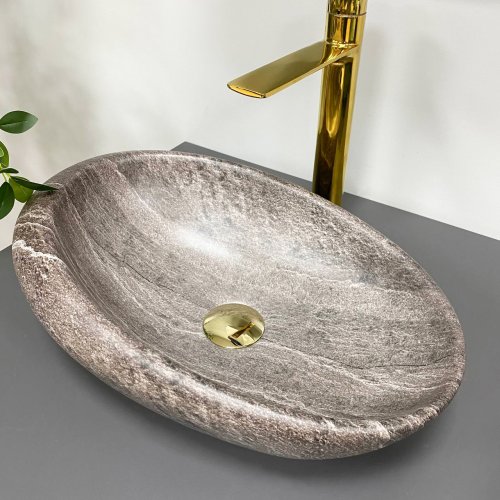 Умывальник (раковина) VBI VICENZA DARK STONE MATT накладной