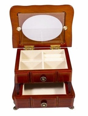 Комодик King Wood для украшений двухуровневый JF-K2125C-2