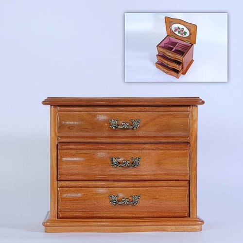 Комодик King Wood для украшений трехуровневый JF-K2539A