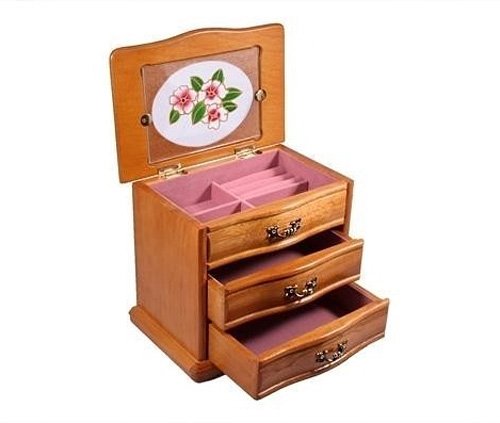 Комодик King Wood для украшений трехуровневый JF-K2539A