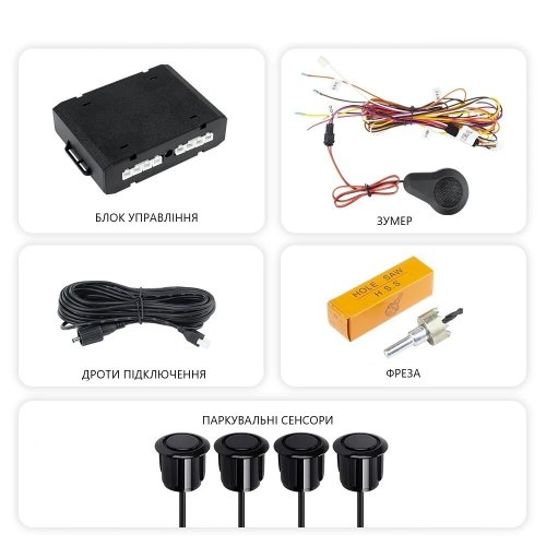 Парковочный радар TORSSEN EMCP400 black 18mm