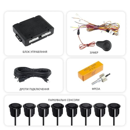 Парковочный радар TORSSEN EMCP800 black 18mm