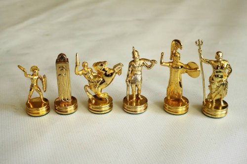 Шахматы Manopoulos "Троянская война" 36х36 см (коричневые) SK4BRO