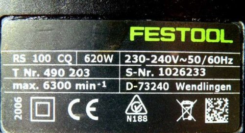 Вибрационная шлифмашина Festool RS 100 CQ