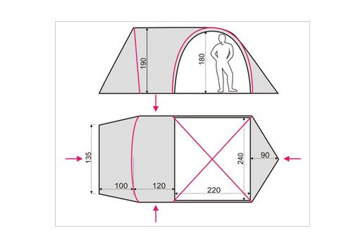 Четырехместная палатка Terra Incognita Olympia 4 хаки