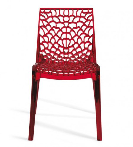 Стул Grand Soleil GRUVYER transparente rosso rubino