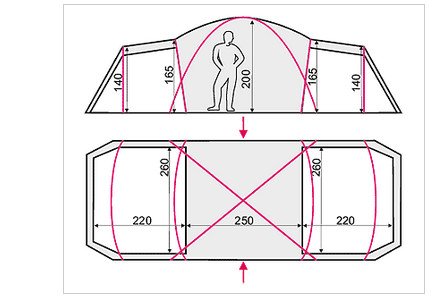 Восьмиместная палатка Terra Incognita Grand 8 песочный