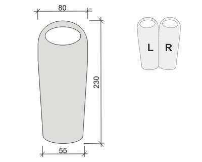 Спальник Terra Incognita Compact 1000 (L) синій / сірий