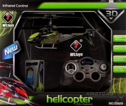 Вертолёт WL Toys 3-к микро и/к S929 с автопилотом (зеленый)