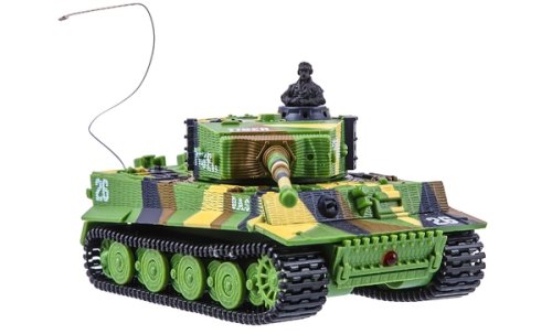 Танк микро Great Wall Toys р/у 1:72 Tiger со звуком (хаки зеленый)