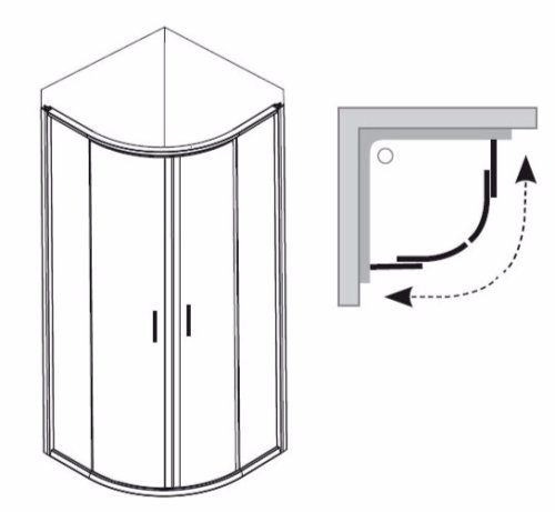 Душова кабіна Ravak BLCP 4-90 white (Grape)