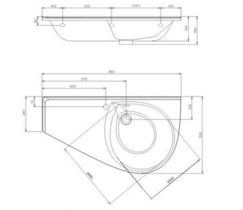 Умывальник Ravak Avokado Comfort L