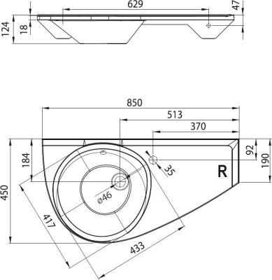 Умывальник Ravak Avokado L