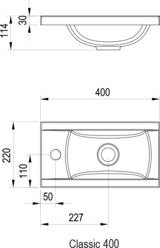 Умывальник Ravak Classic 400