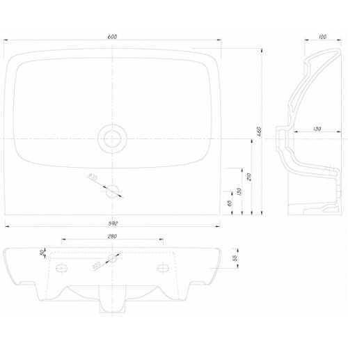 Умывальник KOLO Nova Pro 60 M31161000
