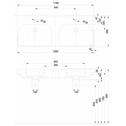 Умывальник мебельный KOLO Traffic 120 L91521000