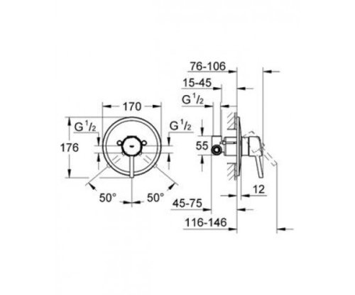 Змішувач прихованого монтажу GROHE Concetto 32213001