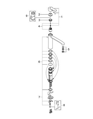 Змішувач для кухні GROHE Eurostyle Cosmopolitan 31124002