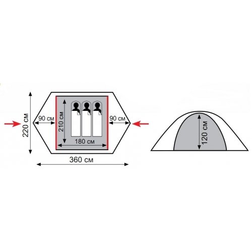 Універсальний намет Tramp Sirius 3 TRT-117