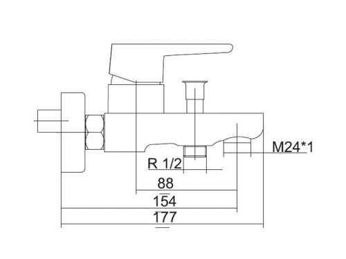 Змішувач для ванни Venezia Kapadokya 5010801
